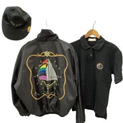 ISHIHARA YUJIRO 石原裕次郎 ジャケット ポロシャツ キャップ 3点セット ブラック Bランク