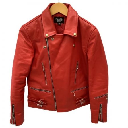  HORN WORKS ホーンワークス メンズ ライダースジャケット SIZE 2（S） レッド