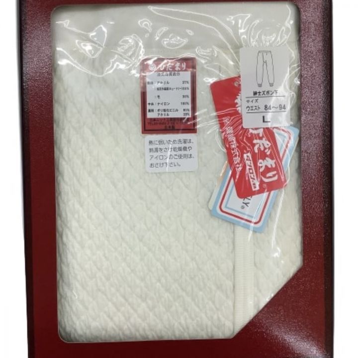 健康肌着 ひだまり極 アンダーウェア 長袖U首シャツ Lサイズ2枚 紳士