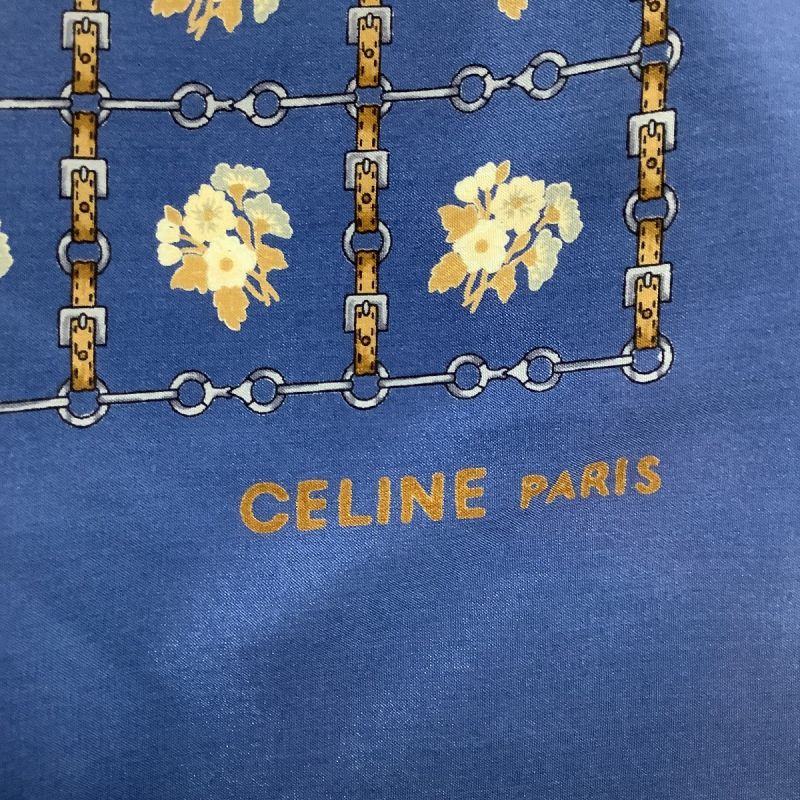 中古】 CELINE セリーヌ 縦長 スカーフ ブルー｜総合リサイクル