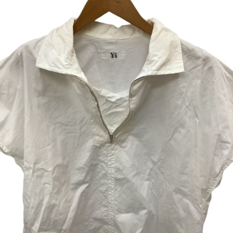 中古】 Y's ワイズ 90'ｓ Vintage メンズ ハーフジップシャツ ホワイト ...