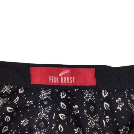 PINK HOUSE ピンクハウス 未使用 レディース スカート 花柄 フレア リボン  ブラック