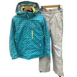 DESCENTE デサント レディース スノーウェア セットアップ上下セット SIZE 9号 スカイブルー Bランク