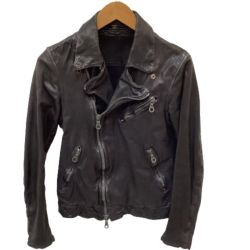 ♪♪ BACKLASH バックラッシュ メンズ レザージャケット ライダース SIZE S ブラック Bランク