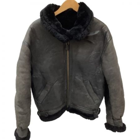  AVIREX アビレックス メンズ ブルゾン レザー ボア付き SIZE 40 ブラック