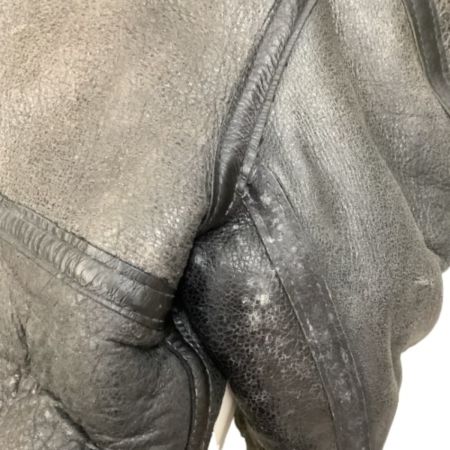  AVIREX アビレックス メンズ ブルゾン レザー ボア付き SIZE 40 ブラック