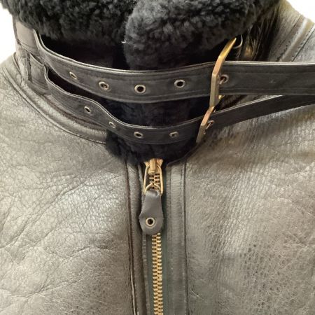  AVIREX アビレックス メンズ ブルゾン レザー ボア付き SIZE 40 ブラック