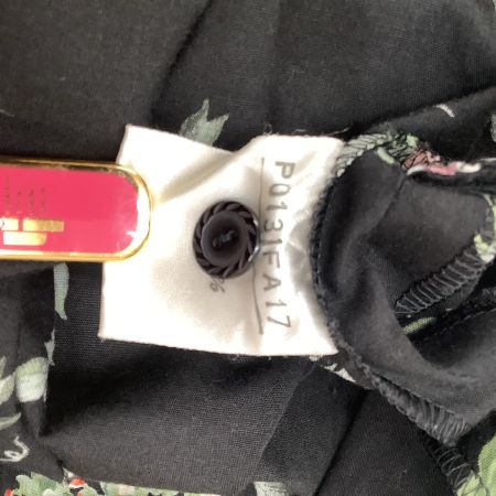 PINK HOUSE ピンクハウス レディース　ワンピース 花柄 ピコフリル リボン  ブラック