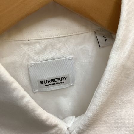  BURBERRY バーバリー メンズ シャツ ホースフェリー 黒ロゴプリント SIZE S ホワイト