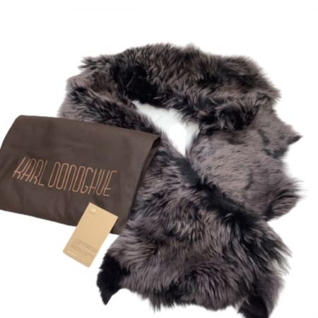  korldonoghue カールドノヒュー レディース ファー ショール ブラウン×パープル