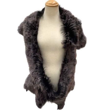  korldonoghue カールドノヒュー レディース ファー ショール ブラウン×パープル