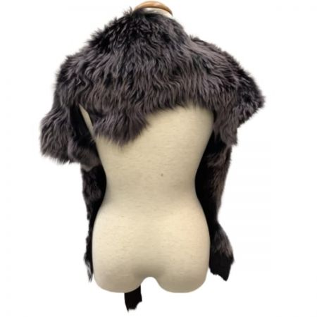  korldonoghue カールドノヒュー レディース ファー ショール ブラウン×パープル