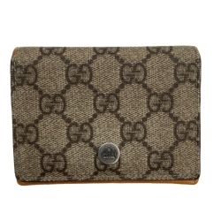 ♪♪ GUCCI グッチ 財布 名刺入れ カードケース 定期入れ GG柄 ベージュ Cランク