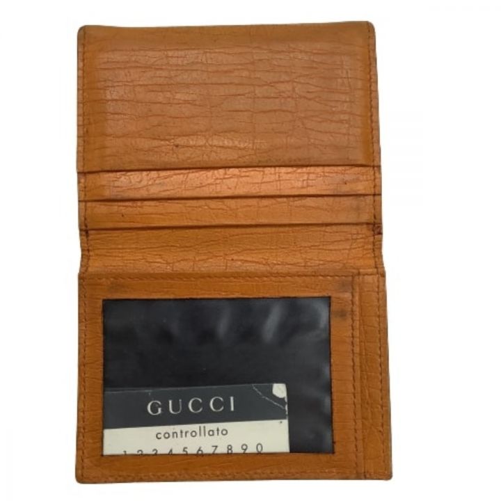 GUCCI グッチ 財布 名刺入れ カードケース 定期入れ GG柄 ベージュ｜中古｜なんでもリサイクルビッグバン