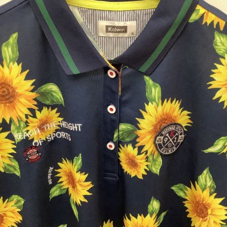  Kolwin コルウィン レディース ワンピース ゴルフウェア SIZE 3L 大きいサイズ ひまわり 花柄 ネイビー