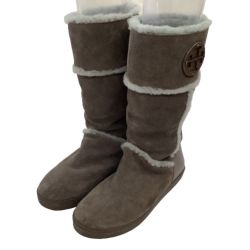 ♪♪ TORY BURCH トリーバーチ レディース ミドルブーツ ムートンブーツ SIZE 9（26cm） グレー Bランク