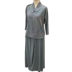 ♪♪ JURGEN LEHL ヨーガンレール レディース セットアップ スカート カットソー SIZE M スカイブルー Bランク