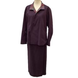 JURGEN LEHL ヨーガンレール レディース セットアップ スカート カットソー SIZE M パープル Bランク