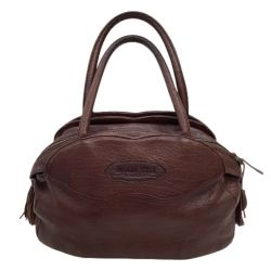 IBIZA イビサ レディース ハンドバッグ レザー ブラウン Bランク