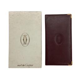 Cartier カルティエ お札入れ 財布 エンジ Cランク