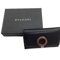 BVLGARI ブルガリ 6連 キーケース レザー ブラック Bランク