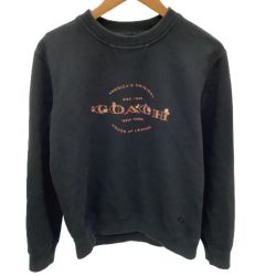 ♪♪ COACH コーチ メンズ スウェット トレーナー SIZE S ブラック Cランク