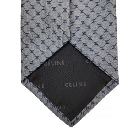 中古】 CELINE セリーヌ メンズ ネクタイ グレー Bランク｜総合