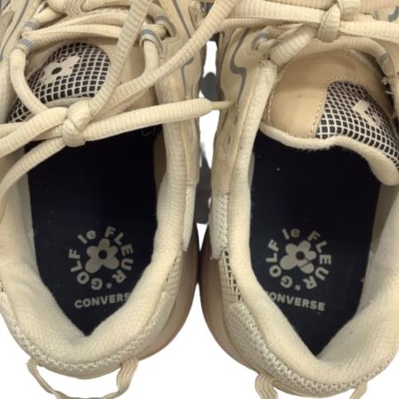  CONVERSE GOLF le FLEUR コンバース×ゴルフ・ラ・フルール メンズ スニーカー SIZE 27.5cm ベージュ