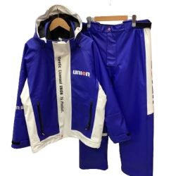 ♪♪ union76 ナナロク メンズ 防寒ウレタンマリンジャンバー＆サロペット 上下セット SIZE L パープル Bランク