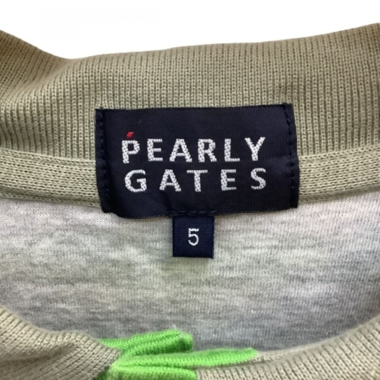 【中古】 PEARLY GATES パーリーゲイツ メンズ ポロシャツ ゴルフウェア SIZE 5 （L相当） 黄緑 Bランク｜総合リサイクル