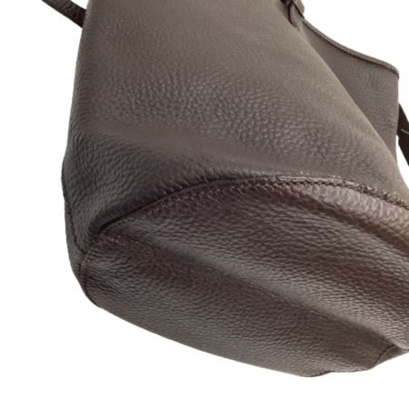 KOOS コース レディース バケツ型バッグ ショルダーバッグ レザー こげ茶