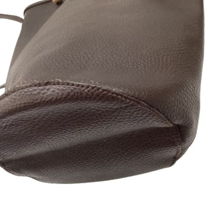 KOOS コース レディース バケツ型バッグ ショルダーバッグ レザー こげ茶