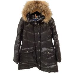 ♪♪ BURBERRY BLUE LABEL バーバリーブルーレーベル レディース ダウンコート ダウン80％ SIZE 38 ブラック Bランク