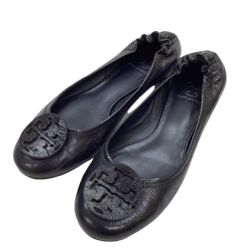 ♪♪ TORY BURCH トリーバーチ レディース バレエ フラットシューズ SIZE 7M（24cm） ネイビー Bランク