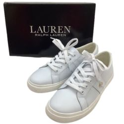 ♪♪ LAUREN RALPH LAUREN ラルフローレン レディース スニーカー SIZE 23.5cm JANSON Ⅱ-SK-VLC ホワイト Aランク
