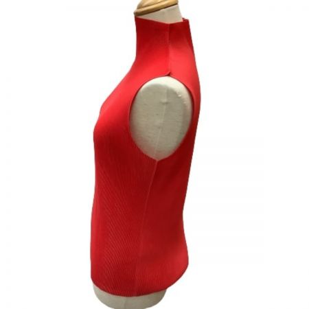  ISSEY MIYAKE イッセイミヤケ PLATS PLEASE レディース ノースリーブカットソー SIZE 3 レッド