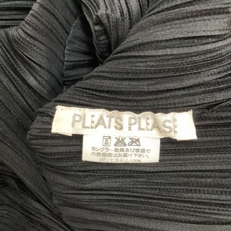  ISSEY MIYAKE イッセイミヤケ PLATS PLEASE レディース ノースリーブワンピ SIZE 2 ブラック