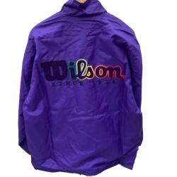 ♪♪ Wilson ウィルソン メンズ Vintage ヴィンテージ コーチジャケット SIZE L パープル Bランク
