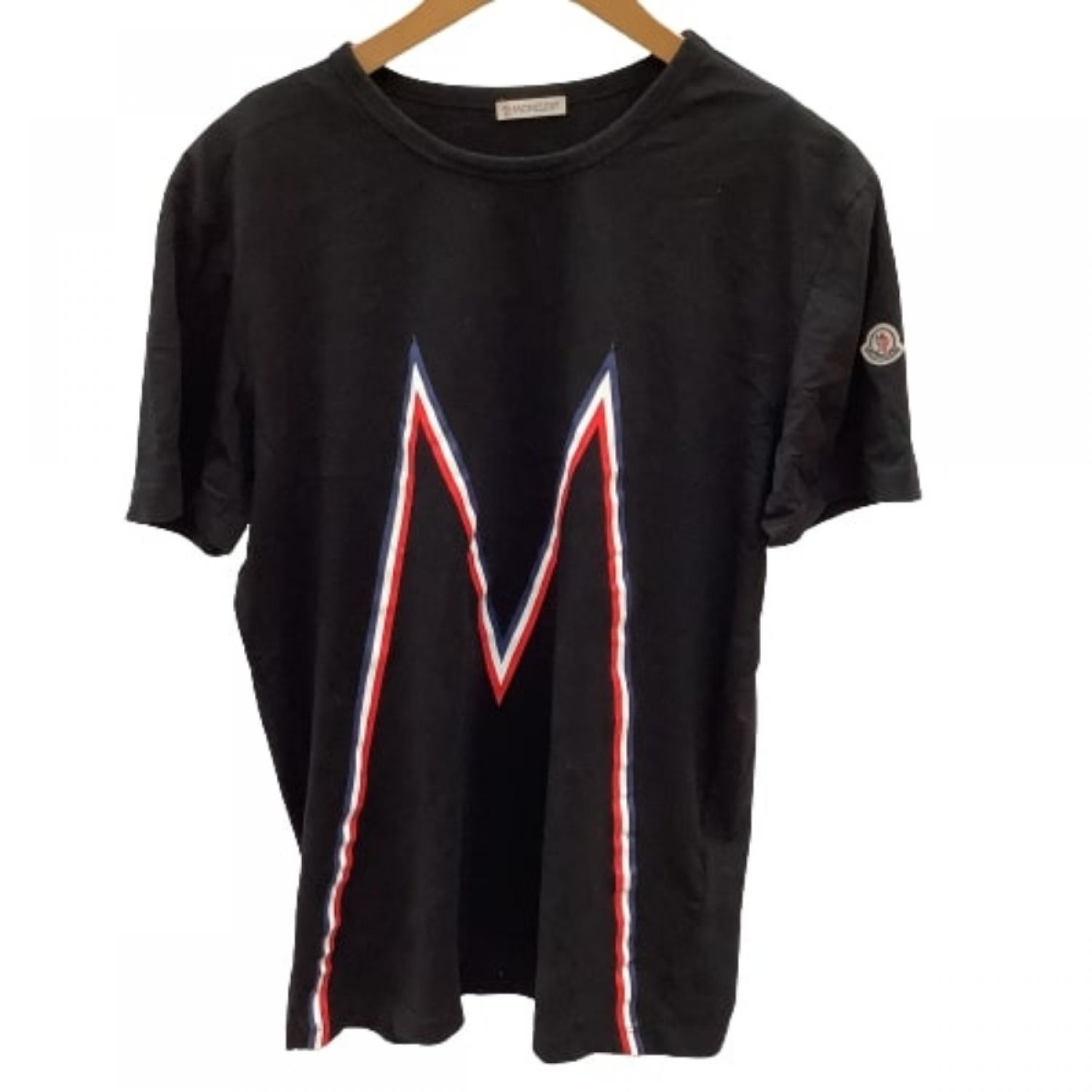 〈Mnku_モンクレール〉⭕️MONCLER　モンクレール　メンズ　Tシャツ　黒　ブラック　ロゴ　XLサイズ
