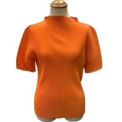 ♪♪ ISSEY MIYAKE イッセイミヤケ  PLATS PLEASE レディース カットソー SIZE 3 オレンジ Bランク