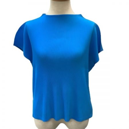  ISSEY MIYAKE イッセイミヤケ PLATS PLEASE  レディース カットソー SIZE 3 PP31-FK365 ブルー