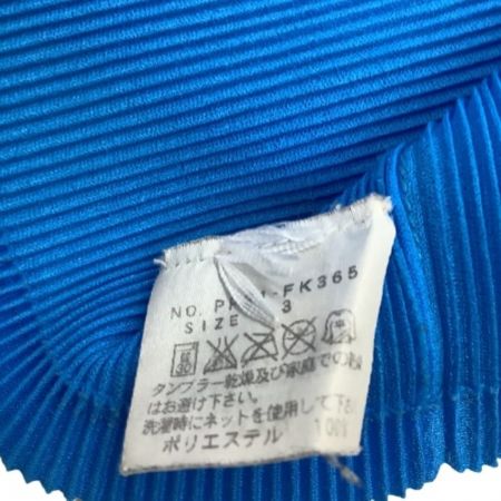  ISSEY MIYAKE イッセイミヤケ PLATS PLEASE  レディース カットソー SIZE 3 PP31-FK365 ブルー