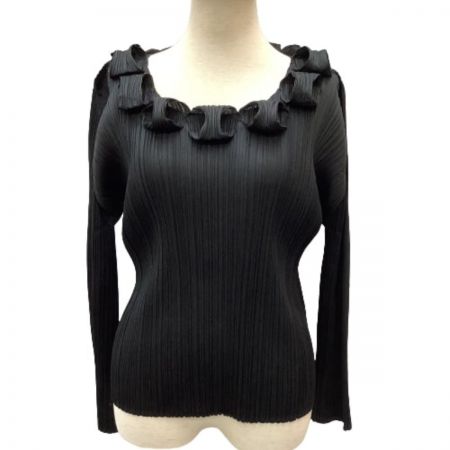  ISSEY MIYAKE イッセイミヤケ  PLATS PLEASE レディース 変形 カットソー SIZE 3 PP71-JK595 ブラック