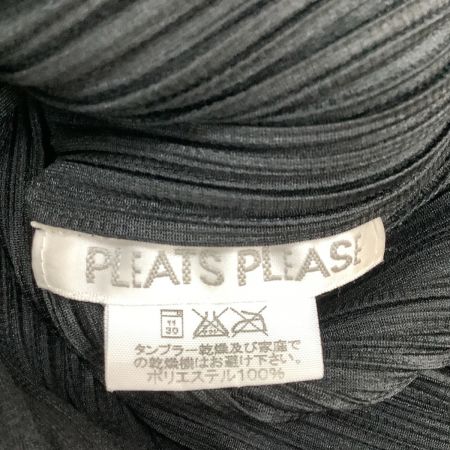 ISSEY MIYAKE イッセイミヤケ PLATS PLEASE レディース 半袖シャツ SIZE 3 PP13-JJ104 ブラック Bランク