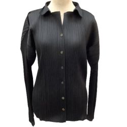 ♪♪ ISSEY MIYAKE イッセイミヤケ  PLATS PLEASE レディース シャツ カットソー SIZE 4 PP05-JJ001 ブラック Bランク