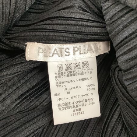  ISSEY MIYAKE イッセイミヤケ PLATS PLEASE レディース ワンピース SIZE 3 PP01-JH707 ブラック