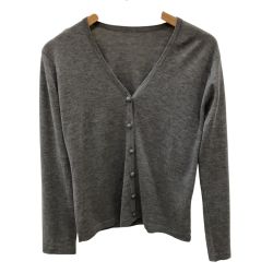♪♪ JURGEN LEHL ヨーガンレール レディース カーディガン SIZE M カシミヤ100% グレー Bランク