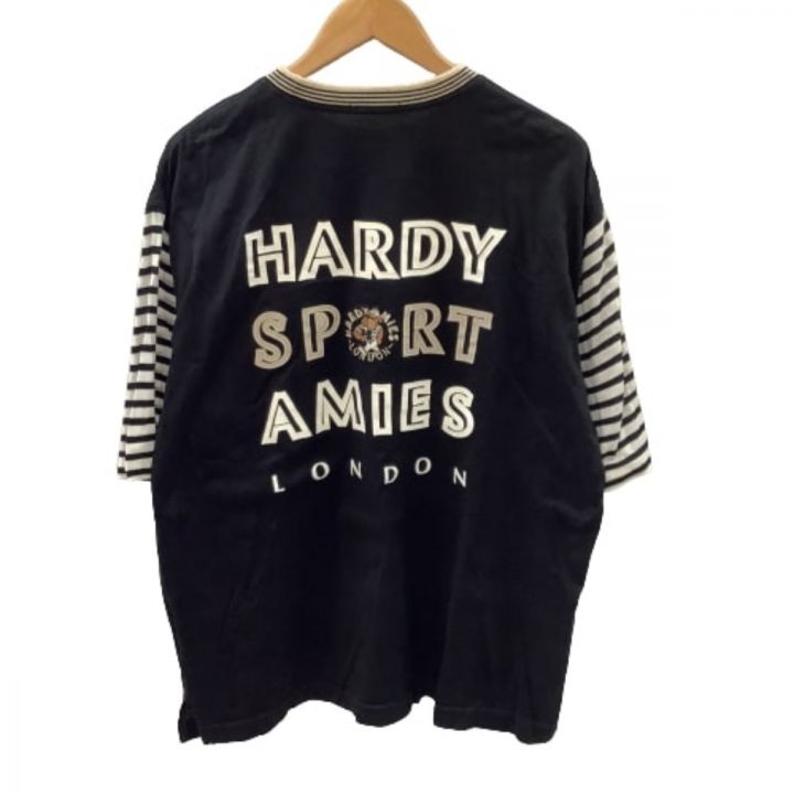 【中古】 HARDY AMIES ハーディエイミス メンズ Tシャツ Size M ブラック やや傷や汚れあり
