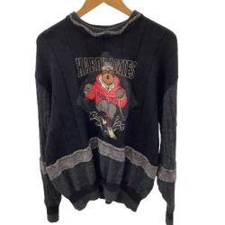 HARDY AMIES ハーディエイミス メンズ セーター SIZE M ブラック Cランク