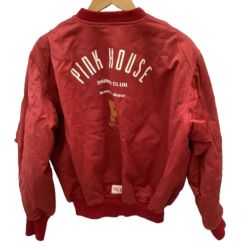 ♪♪ PINK HOUSE ピンクハウス レディース ブルゾン ジャケット Pロゴ  レッド Cランク